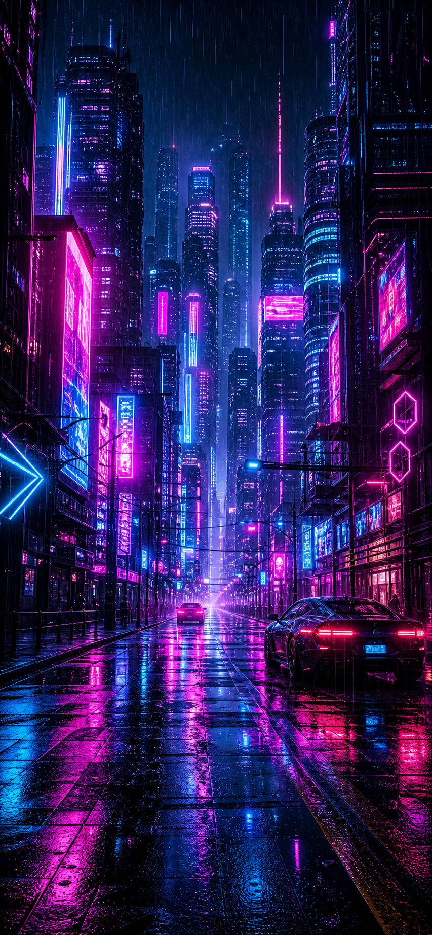 Neon lighting wallpaper example
