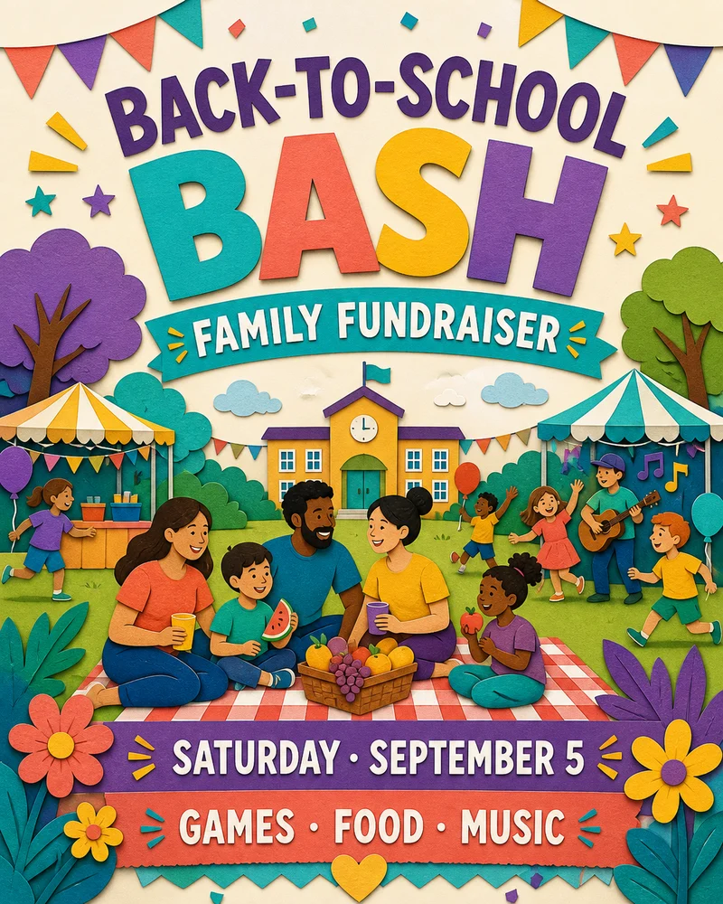 Modelo de Back-to-School Fundraiser Flyer