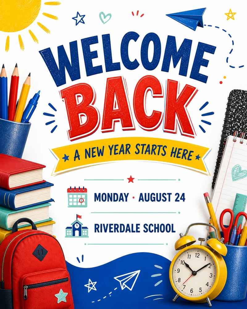 Modelo de Welcome Back School Flyer